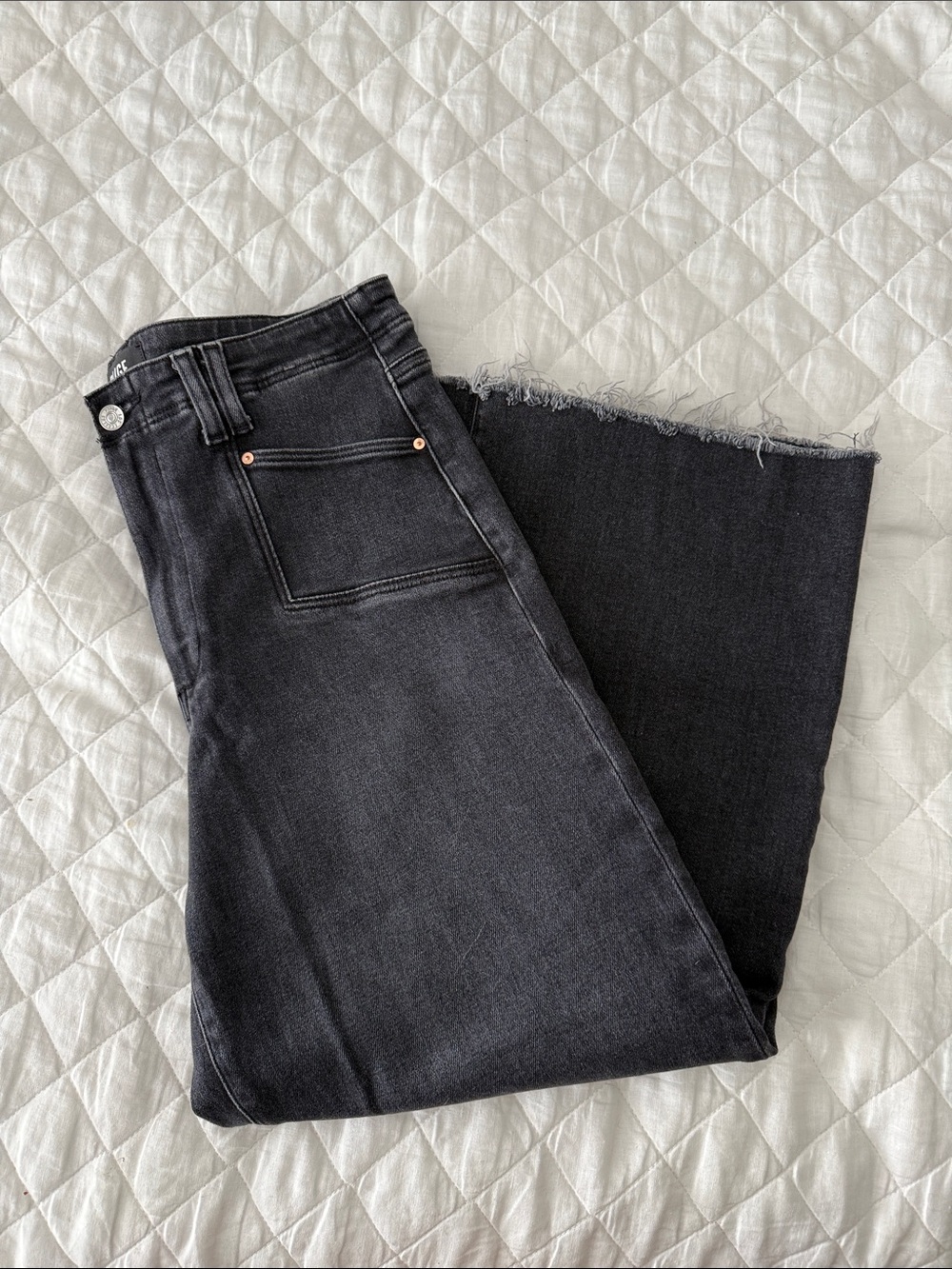 PAIGE Men's Black Raw Hem Skinny Jeans